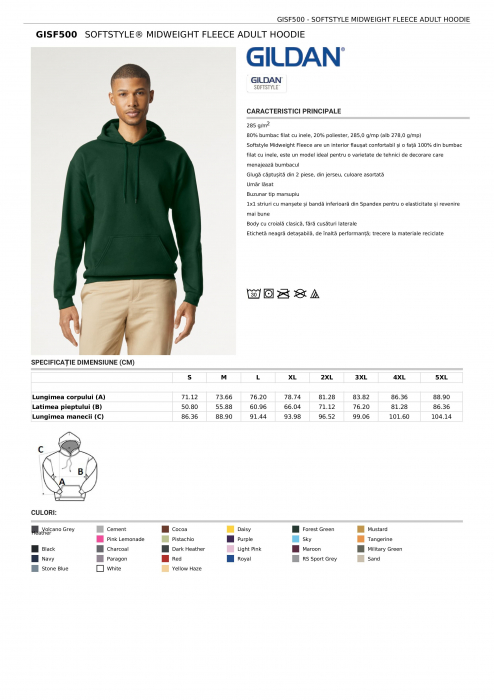 HANORAC GILDAN SOFTSTYLE® MIDWEIGHT FLEECE [1]