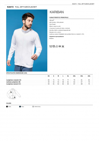 HANORACE - HANORAC KARIBAN FULL ZIP FLEECE