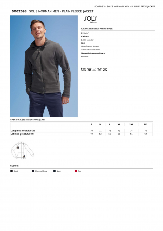 POLARE & SOFTSHELL - JACHETA BARBATI SOL'S NORMAN FLEECE