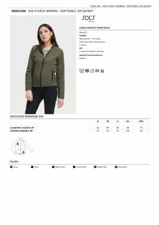 POLARE & SOFTSHELL - JACHETA DAMA SOLS'S RACE