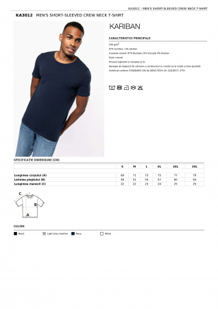 TRICOURI - TRICOU BARBATI KARIBAN CREW NECK