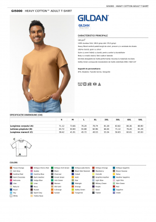 TRICOURI - TRICOU GILDAN HEAVY COTTON