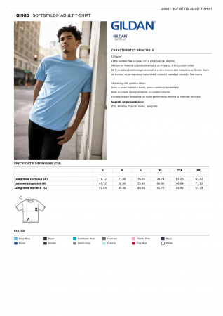 TRICOURI - TRICOU GILDAN SOFTSTYLE
