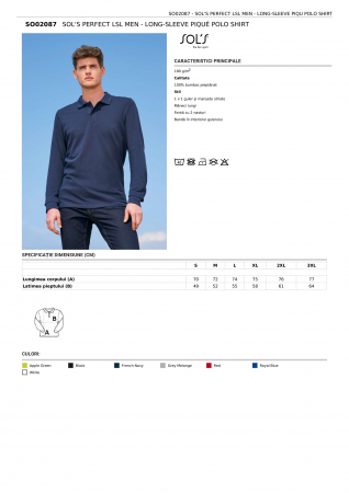 TRICOURI POLO - TRICOU POLO CU MANECA LUNGA SOL'S BARBATI