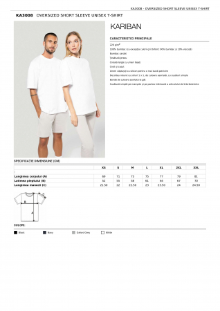 TRICOURI - TRICOU UNISEX KARIBAN OVERSIZED