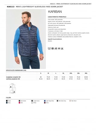 VESTE - VESTA BARBATI KARIBAN FAKE DOWN JACKET