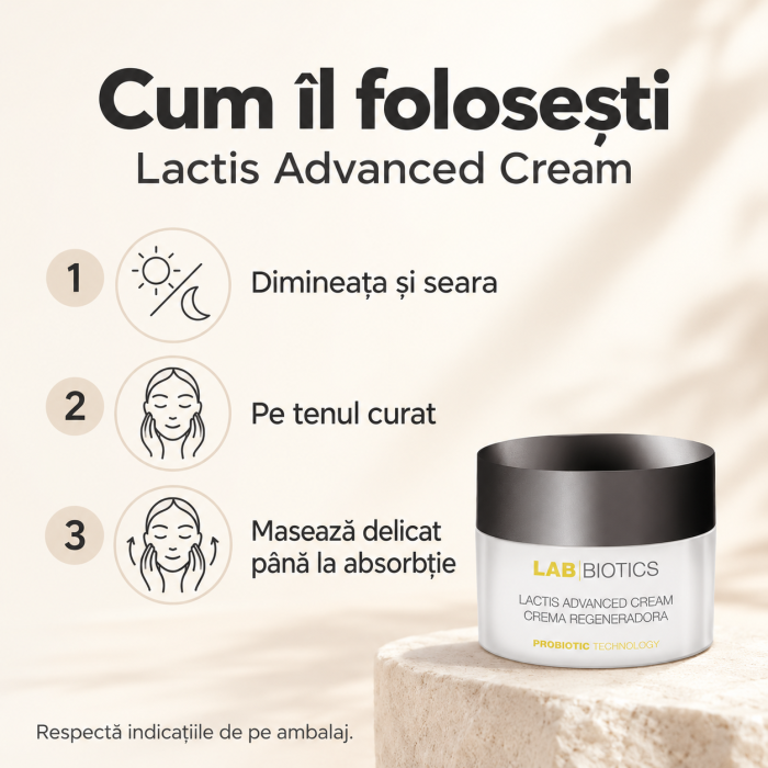 Cremă Reparatoare Pre-și Probiotica 50 ml - Lactis Advanced Cream - imagine produs [4]