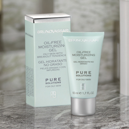 Crema tratament pentru tenul gras 50ml - Oil Free Moisturizing Gel Pure Solution Bruno Vassari [2]