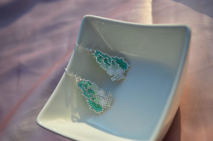 Cercei Fluture - Verde pastelat [1]