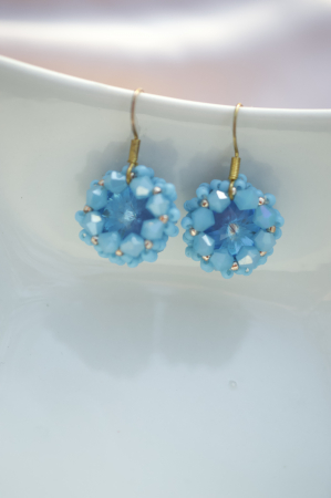 Cercei Statement - Cercei cu Cristale  - Summer Blue