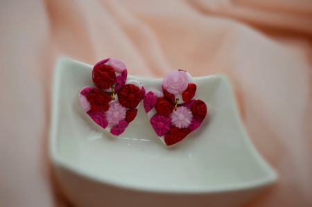 Colectia Flowers - Cercei Flower Power - inimioare