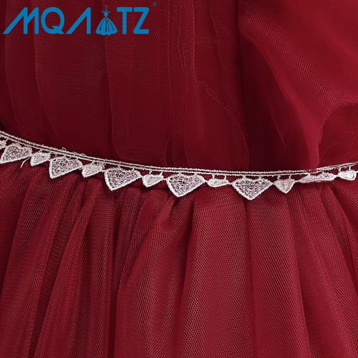 Rochie de Bal Roșie cu Tulle & Mărgele – Eleganță & Rafinament [4]