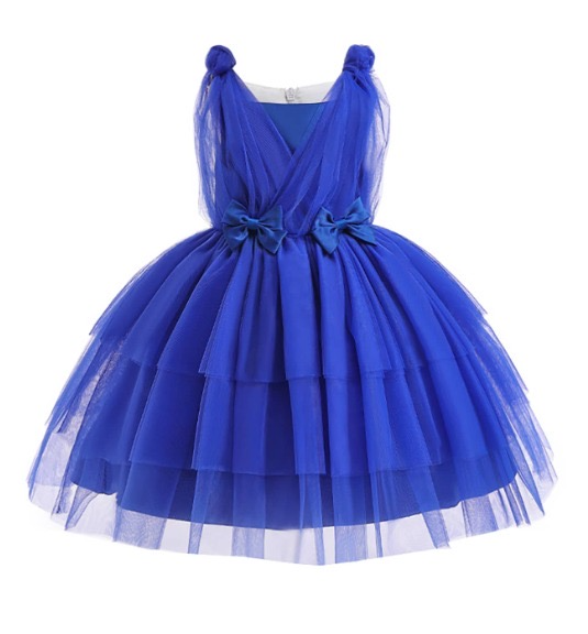 Rochie elegantă albastră fetițe 4-7 ani [1]