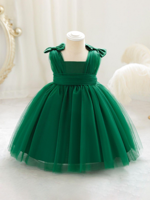 Rochie elegantă fetițe – tulle verde, pentru ocazii speciale [1]