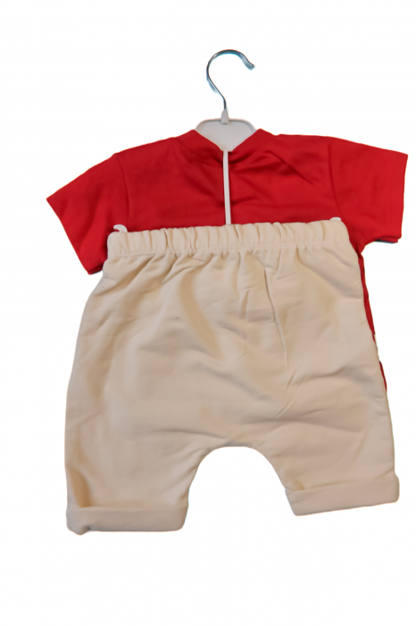 Set vară copii 9–18 luni – tricou cu cățeluș și pantaloni scurți din bumbac moale [2]