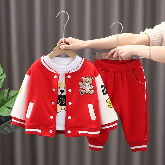 Set 3 Piese Băieți – Cardigan cu Capse, Bluză Moale & Pantaloni [1]