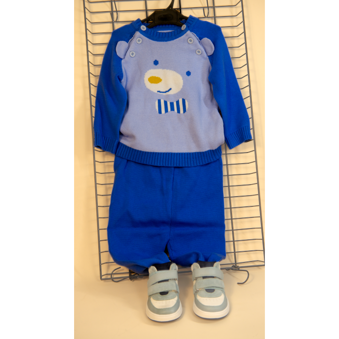 Set Tricot Copii – Bluza cu Guler Elastic & Pantaloni Reglabili [2]