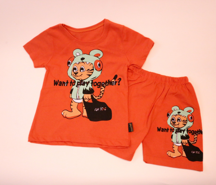 alt="Set de vară pentru copii – tricou și pantaloni din bumbac moale" [2]