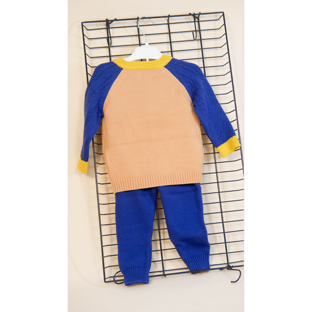 Set Copii Tricotat din Bumbac Moale – Bluză & Pantaloni [3]