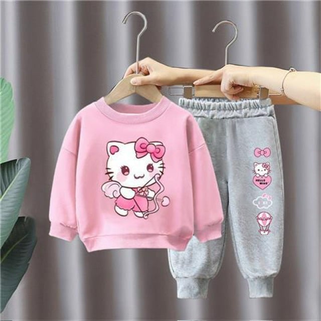 Set Fetițe – Bluză & Pantaloni din Material Moale [2]