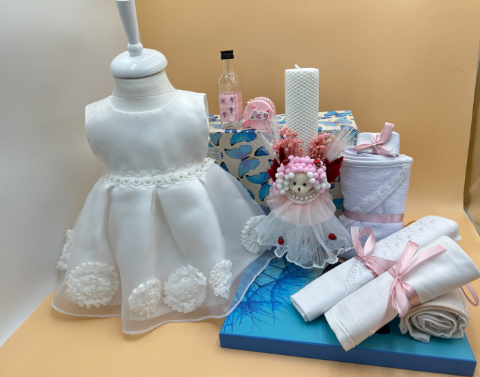 Trusou botez bebeluș cu cutie colorată – Set complet pentru ceremonie [1]