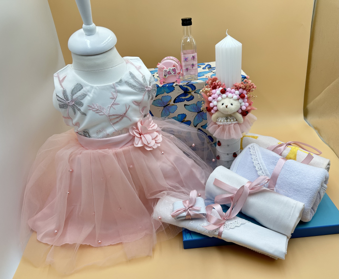 Trusou botez bebeluș cu cutie colorată – Set complet pentru ceremonie [1]