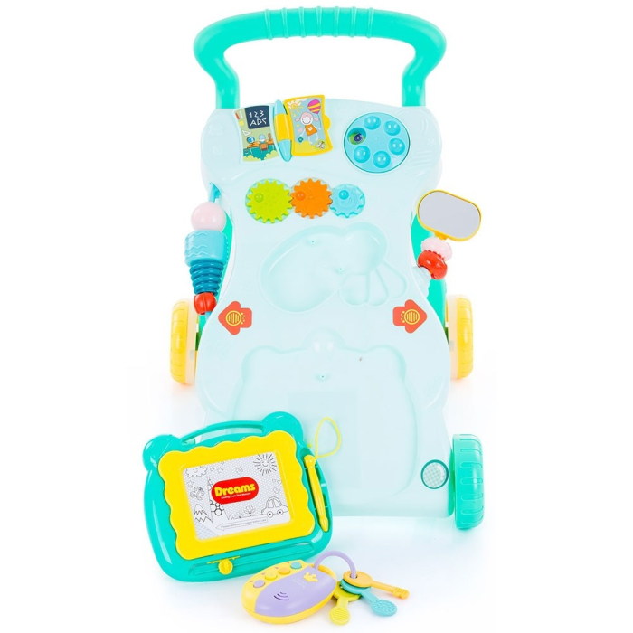 Antemergator 2 in 1,functie de antemergator si centru de joaca,vernil [2]