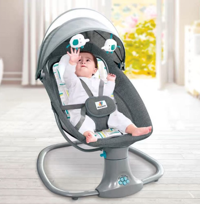 Balansoar electric 3 in 1, cu bluetooth, telecomanda, Mastela [3]