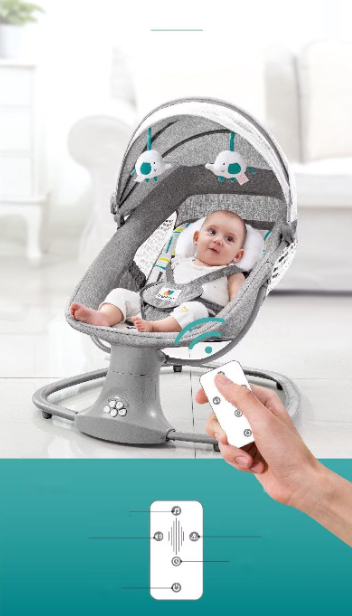 Balansoar electric 3 in 1, cu bluetooth, telecomanda, Mastela [6]