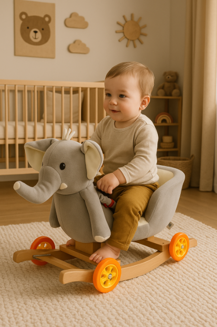 Balansoar,2 in 1,Functie de mergator,elefant gri [3]