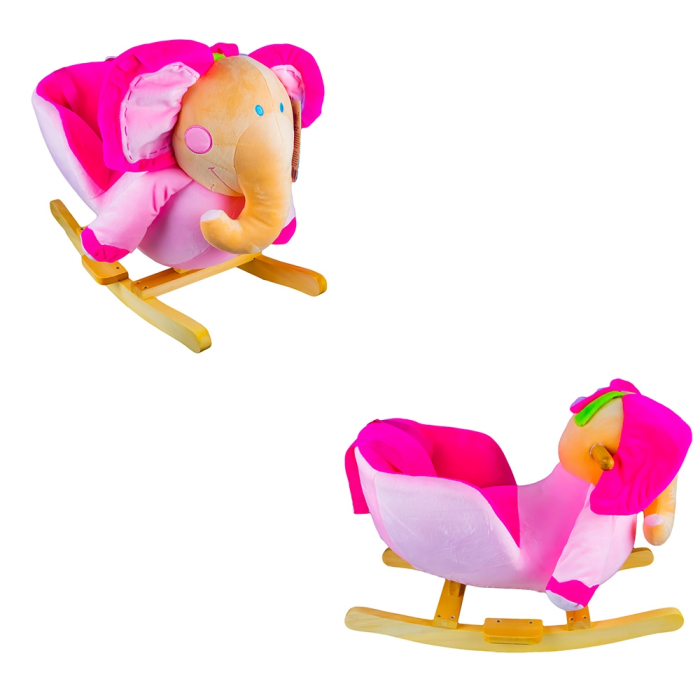 Balansoar, 2 in 1, Functie de mergator, elefantel roz [2]