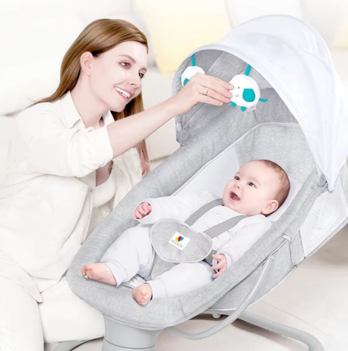 Balansoar electric 3 in 1, cu bluetooth, telecomanda, Mastela [18]