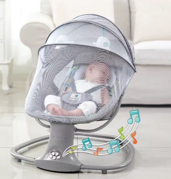 Balansoar electric 3 in 1, cu bluetooth, telecomanda, Mastela [20]