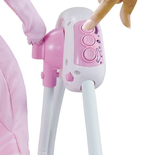 Balansoar leagan -A2 bebelusi cu telecomanda,tehnologie True Speed de recunoastere a greutatii copilului,roz [2]