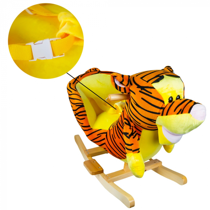 Balansoar Pentru Bebelusi, Tigru, Lemn si Plus, 60x34x45 Cm [6]