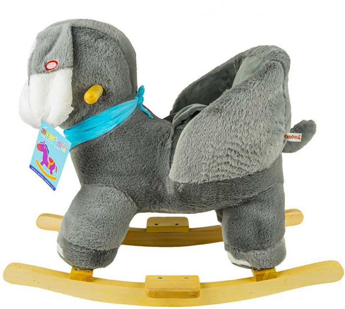 Balansoar pentru pebelusi, model catel, Gri, 68x30x56 cm [2]