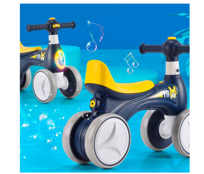 Bicicleta fara pedale, Varsta 1-3 ani, care face balaoane cand merge, cu lumini si muzica, Albastru [2]