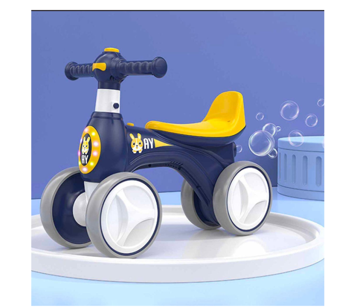 Bicicleta fara pedale, Varsta 1-3 ani, care face balaoane cand merge, cu lumini si muzica, Albastru [4]