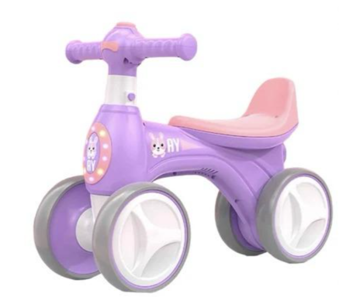 Bicicleta fara pedale, Varsta 1-3 ani, care face balaoane cand merge, cu lumini si muzica, Mov [4]