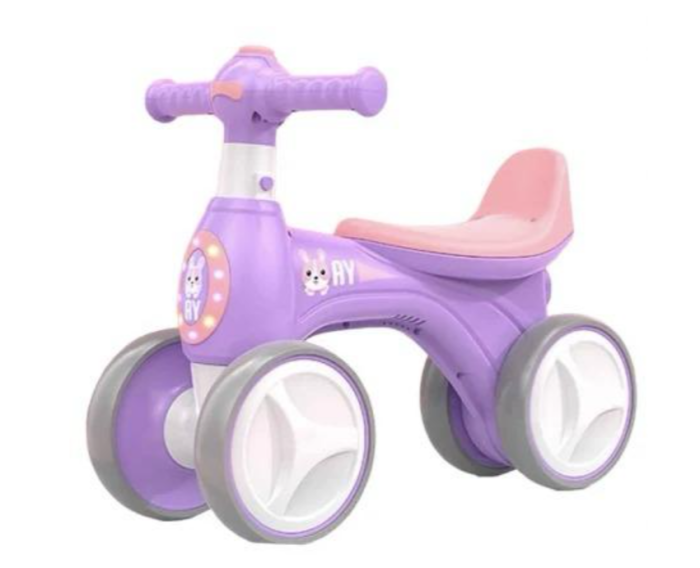 Bicicleta fara pedale, Varsta 1-3 ani, care face balaoane cand merge, cu lumini si muzica, Mov [2]