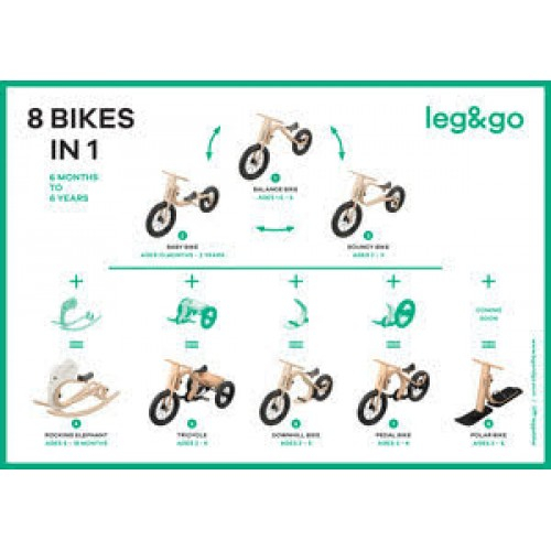 BICICLETA LEG & GO 3 IN 1 - FARA PEDALE - BALANCE BIKE [5]