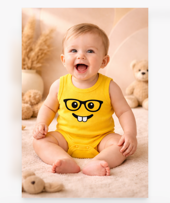 Body cu Imprimeu Emoji Zâmbitor, dintisori [2]