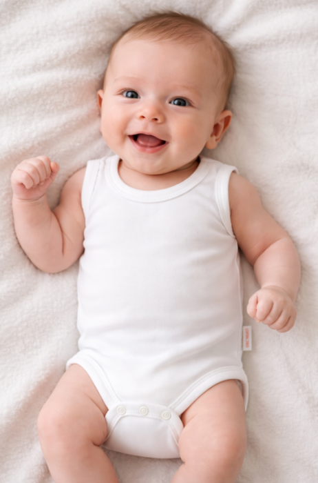 Body simplu, Alb, maiou, nou nascut [2]