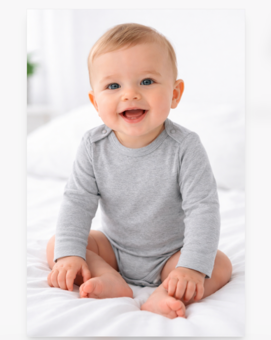 Body simplu cu mânecă lungă, gri [2]