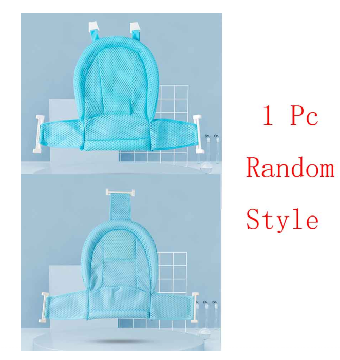 Cadita pliabila, cu termometru digital si pelicula interioara antiderapanta, suport pentru cap de dus, albastra [9]