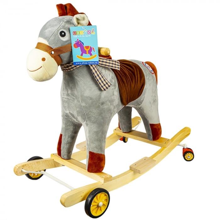 Calut Balansoar, Gri, Cu Rotile, 60 Cm [1]