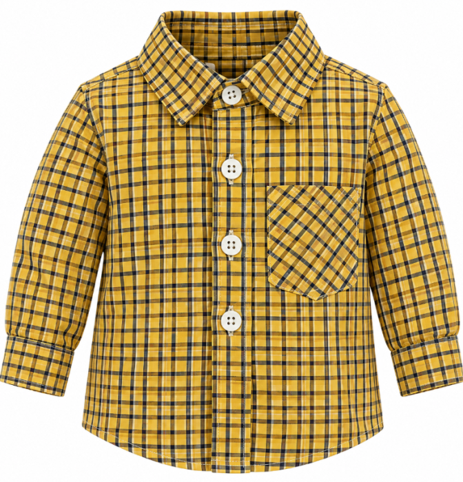 Cămașă elegantă pentru băieți, Mustar [3]