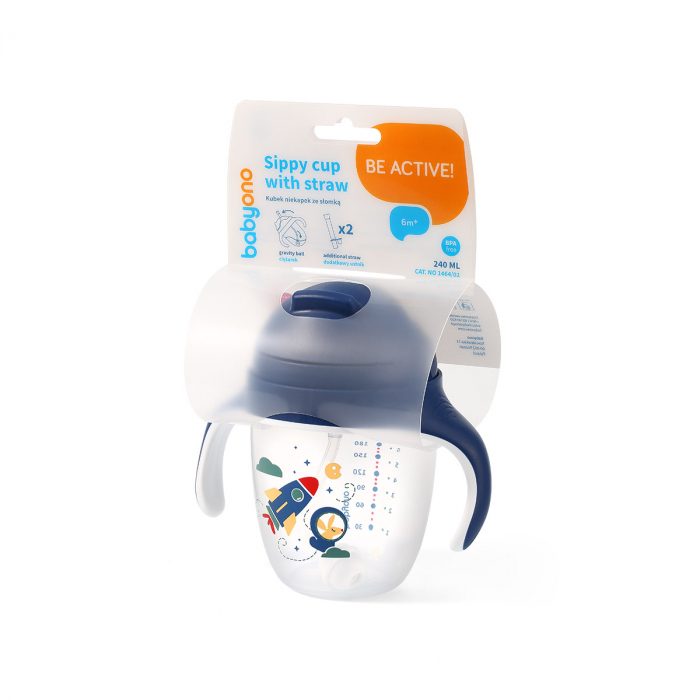 Cana copii cu pai albastra Babyono [8]