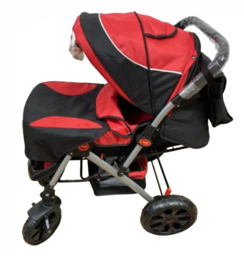 Carucior 0-36 luni, cu maner reversibil, geanta de accesorii si cos cumparaturi, Rosu [1]