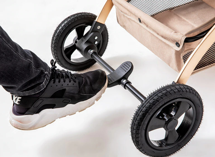 Carucior 2 in 1, Bubu Still, Dubla suspensie pe roata si cadru, Geanta inclusa, Roata cauciuc, Gonflabila, turcoise [8]